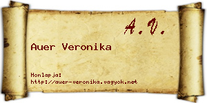 Auer Veronika névjegykártya